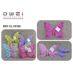 Πεταλούδα Διακοσμητική (6 χρώματα) 20cm CL18100
